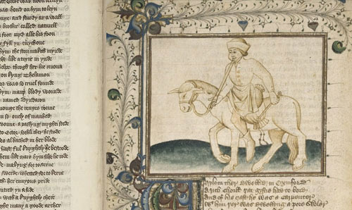 illustration of a horse and rider